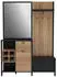 Mid.you Garderobe Schwarz Eiche 145x200x40 cm