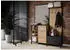 Mid.you Garderobe Schwarz Eiche 145x200x40 cm