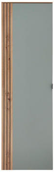 Voleo Garderobenschrank Salbeigrün Eiche Artisan 4 Fächer 55x179x37 cm