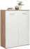 CarryHome Schuhschrank Weiß Sonoma Eiche 5 Fächer 90x118x36 cm