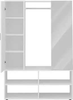 Mid.you Garderobe Wei&szlig; 3 F&auml;cher 105x151.3x39.7 cm Pefc