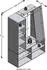 Mid.you Garderobe Weiß 3 Fächer 105x151.3x39.7 cm Pefc