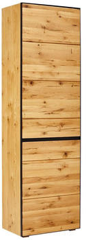 Linea Natura Garderobenschrank Anthrazit Wildeiche furniert 2 Fächer 60x200x38 cm