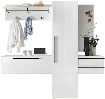 Livetastic Garderobe Weiß 2 Schubladen 208x197x35 cm (887053101)
