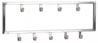 WOHNLING Wandgarderobe Garderobe Metall 50 cm Silber Flur Hakenleiste Paneel