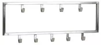 Mid.you Wandgarderobe Silber Metall 50x20x4 cm