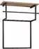 Mid.you Wandgarderobe Schwarz Metall Mangomassiv 60x76x26 cm