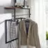 Mid.you Wandgarderobe Schwarz Metall Mangomassiv 60x76x26 cm