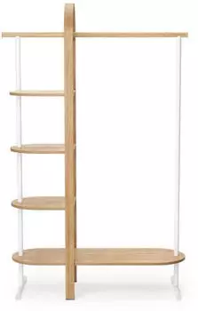 Umbra Garderobenschrank Natur Weiß Esche Eukalyptus4 Fächer 106x167x39 cm