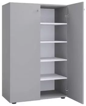 Mid.you Schuhschrank Grau 4 Fächer 70x110x39 cm