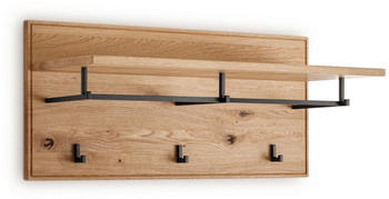 Linea Natura Garderobenpaneel Wildeiche Metall Wildeiche massiv 80x37x36 cm
