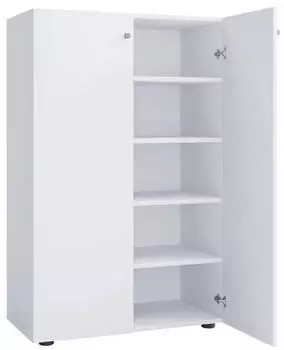 Mid.you Schuhschrank Weiß 4 Fächer 70x110x39 cm