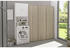 Mid.you Schuhschrank Eiche 6 Fächer 50x185x35 cm