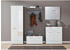 Mid.you Schuhschrank Weiß Silbereichen 3 Fächer 1 Schubladen 80x87x35 cm