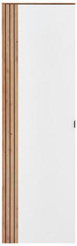 Voleo Garderobenschrank Weiß Eiche Artisan 4 Fächer 55x179x37 cm