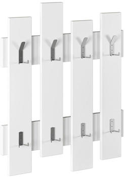 Livetastic Wandgarderobe Weiß 64x81x4 cm