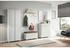 Dieter Knoll Garderobenpaneel Balkeneiche furniert 80x109x27 cm weiß