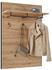 Voleo Garderobenpaneel Garderobe Schwarz Eiche Artisan 88x156x32 cm
