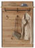 Voleo Garderobenpaneel Garderobe Schwarz Eiche Artisan 88x156x32 cm