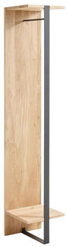 Livetastic Garderobenpaneel Schwarz Eiche Metall Eiche massiv 35x182x35 cm
