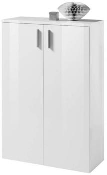 CarryHome Schuhschrank Weiß 5 Fächer 80x120x35 cm
