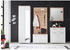 Mid.you Schuhschrank Weiß Eiche 2 Fächer 1 Schubladen 78x85x38 cm