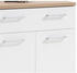 Mid.you Schuhschrank Weiß Eiche 2 Fächer 1 Schubladen 78x85x38 cm