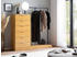 Livetastic Garderobe Eiche 6 Schubladen 145x165x40 cm stehend