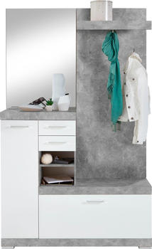 Mid.you Garderobe Grau Wei&szlig; 120x196x35 cm