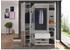 Mid.you Garderobe Weiß 2-teilig 1 Schubladen 61x171.8-11.4x37 cm