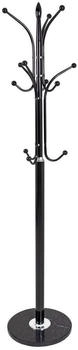 CarryHome Kleiderständer Schwarz Chrom Metall Stein 40x177x40 cm