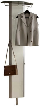 Moderano Garderobenpaneel Alu Weiß Glas Metall 63x192x26 cm