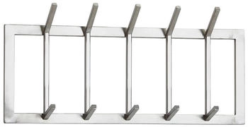 Mid.you Wandgarderobe Silber Metall 65x30x10 cm