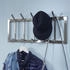 Mid.you Wandgarderobe Silber Metall 65x30x10 cm