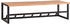 Mid.you Wandgarderobe Schwarz Akazie Metall Akazie massiv 80x22x33 cm