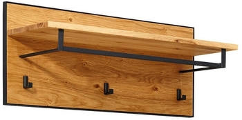 Linea Natura Garderobenpaneel Anthrazit Wildeiche furniert massiv 85x30x28 cm
