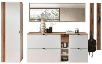 Voleo Garderobe Weiß Eiche Artisan 7-teilig 305x179x37 cm (2737045515)