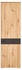 CarryHome Garderobenschrank Anthrazit Eiche Artisan 2 Fächer 60x198x38 cm (1416001504)