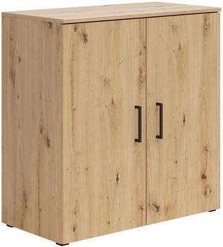CarryHome Kommode Eiche Artisan 2 Fächer 80x83x40 cm (2427022124)