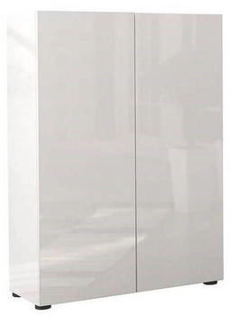 home24 Schuhschrank Wei&szlig; 5 F&auml;cher 80x115x34 cm
