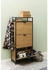 Livetastic Schuhschrank Schwarz Wildeiche Papier 3 Schubladen 56x129x30 cm