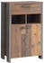 CarryHome Schuhschrank Braun Dunkelgrau 1 Fächer 1 Schubladen 67x105,5x41,6 cm
