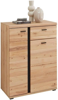 Linea Natura Schuhschrank Eiche Esche Esche massiv 7 Fächer 1 Schubladen 80x107x40 cm