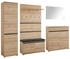 CarryHome Garderobe Buche Anthrazit Textil 6-teilig 276x200x40 cm