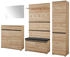 CarryHome Garderobe Buche Anthrazit Textil 6-teilig 276x200x40 cm