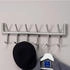Mid.you Wandgarderobe Silber Metall 60x19x10 cm