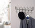 Mid.you Wandgarderobe Silber Metall 60x19x10 cm