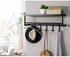Mid.you Wandgarderobe Schwarz Metall 70x20x20 cm
