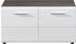 Mid.you Garderobenbank Weiß Silbereichen 1-Sitzer 80x41x35 cm