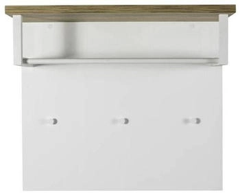 CarryHome Garderobenpaneel Eiche Weiß Hochglanz 82x71x35 cm